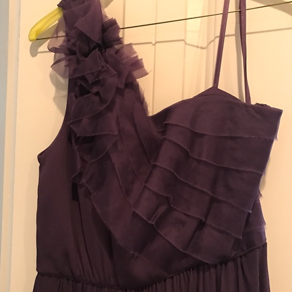 Max & Cleo Purple 'Lillian' Ruffle Cocktail Dress - Picture 3 of 3